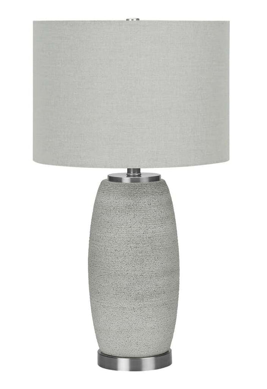 Lampe de table grise abat-jour gris