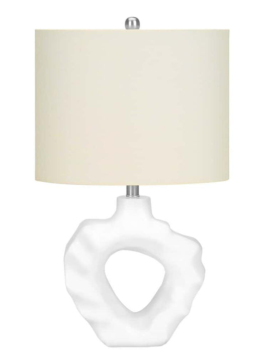 Lampe de table ivoire abat-jour creme