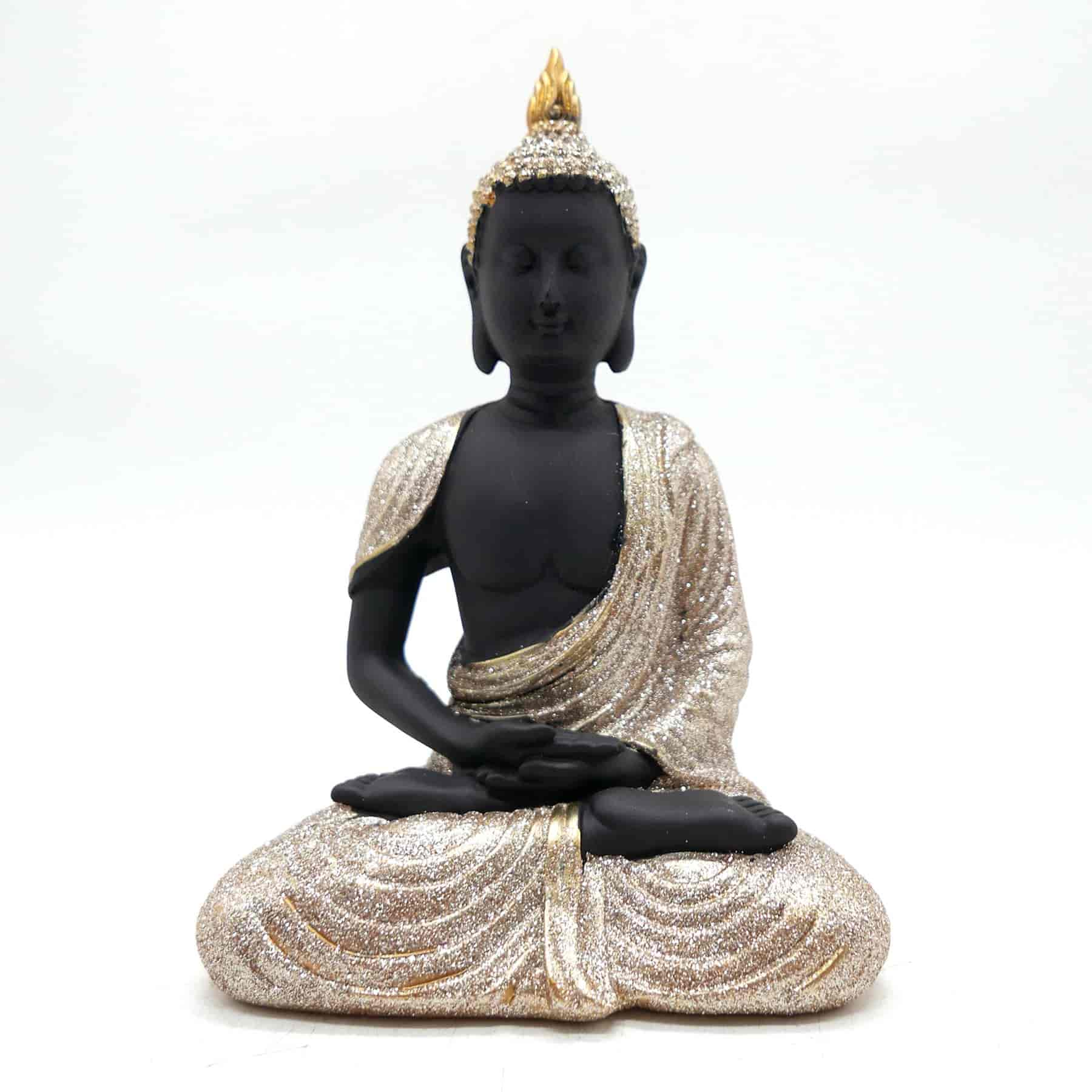 Bouddha méditation en résine