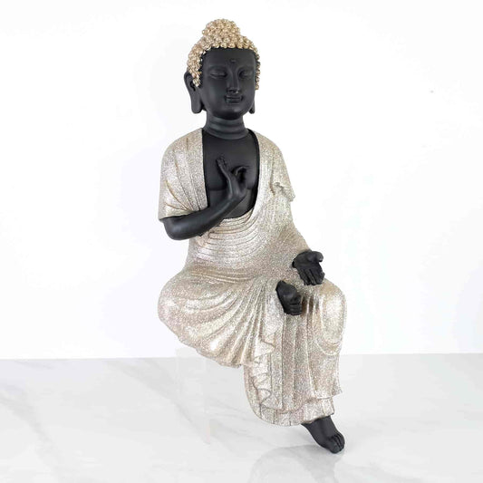 Bouddha méditation assis en résine