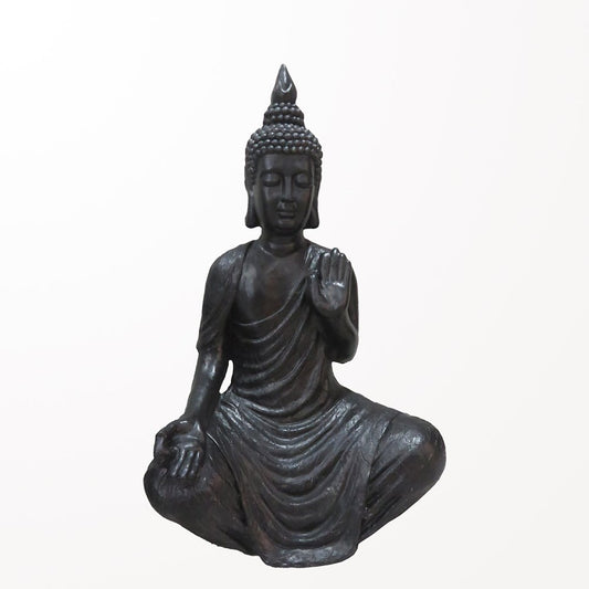 Bouddha thailandais assis noir très grand_1