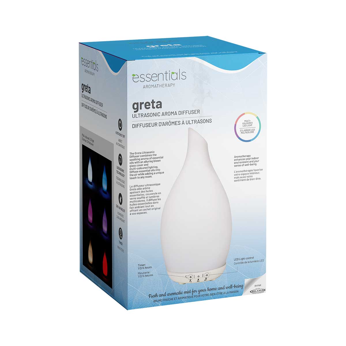 Diffuseur d'huile essentielle Greta fonction multicolore