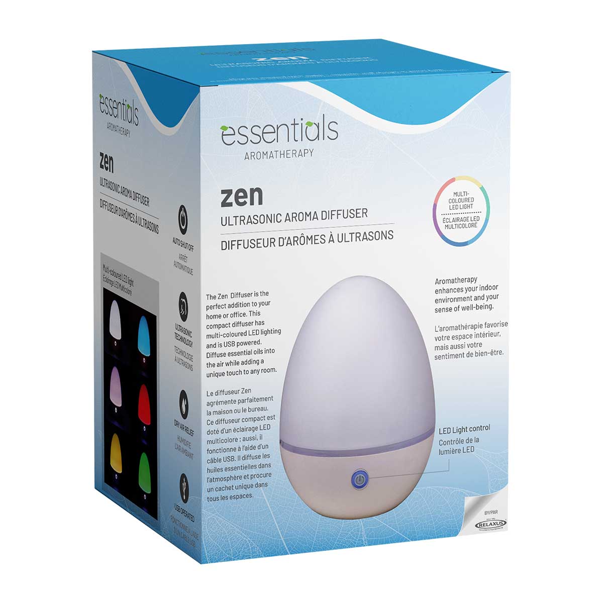 Diffuseur d'huile essentielle ZEN-LED multicolore