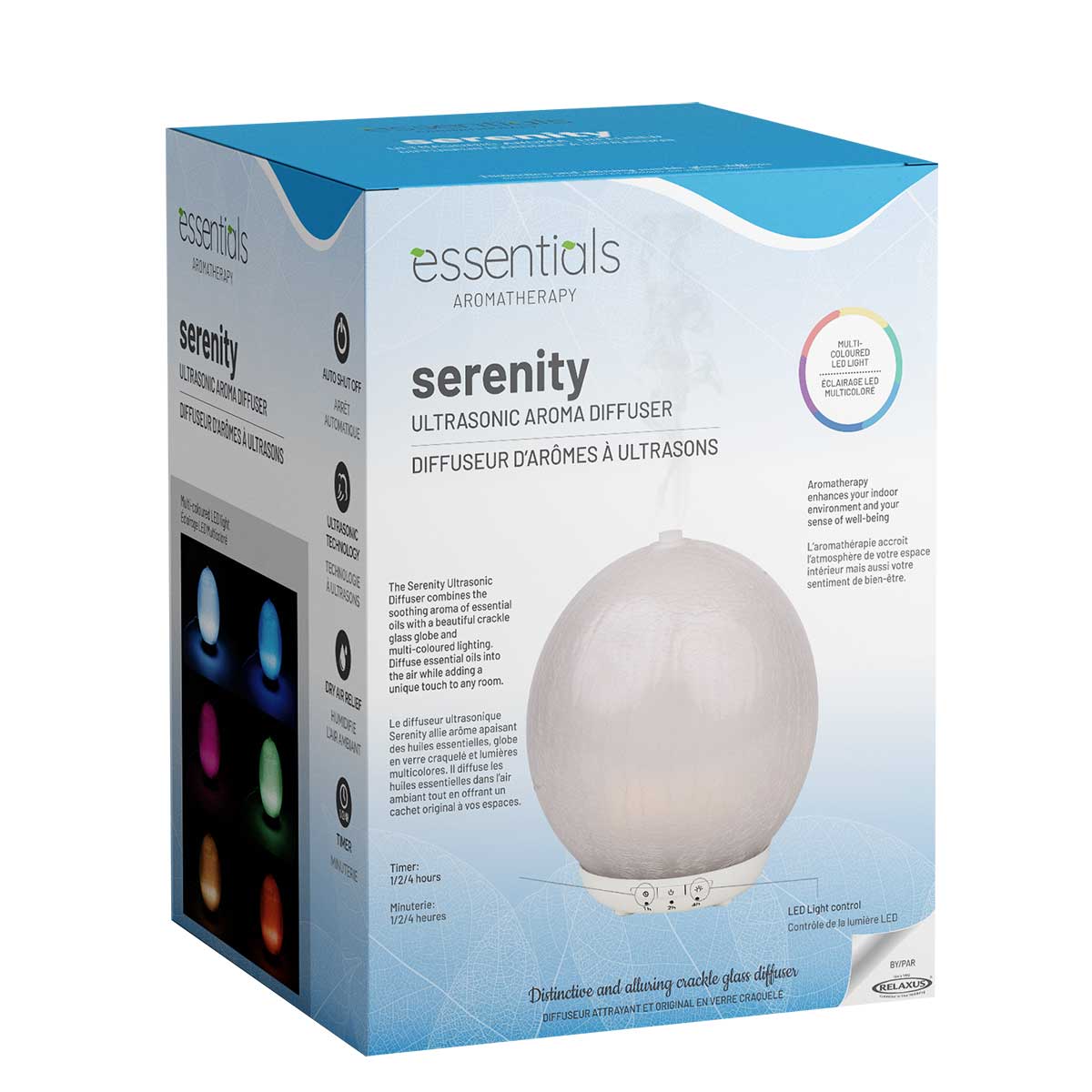 Diffuseur d'huile essentielle sérénité LED multicolore