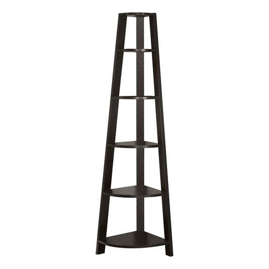 Étagère de coin 72 pouces hauteur espresso