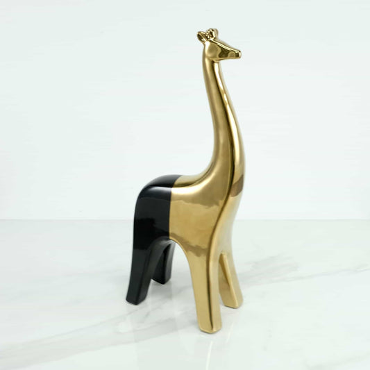 Figurine girafe or et noir