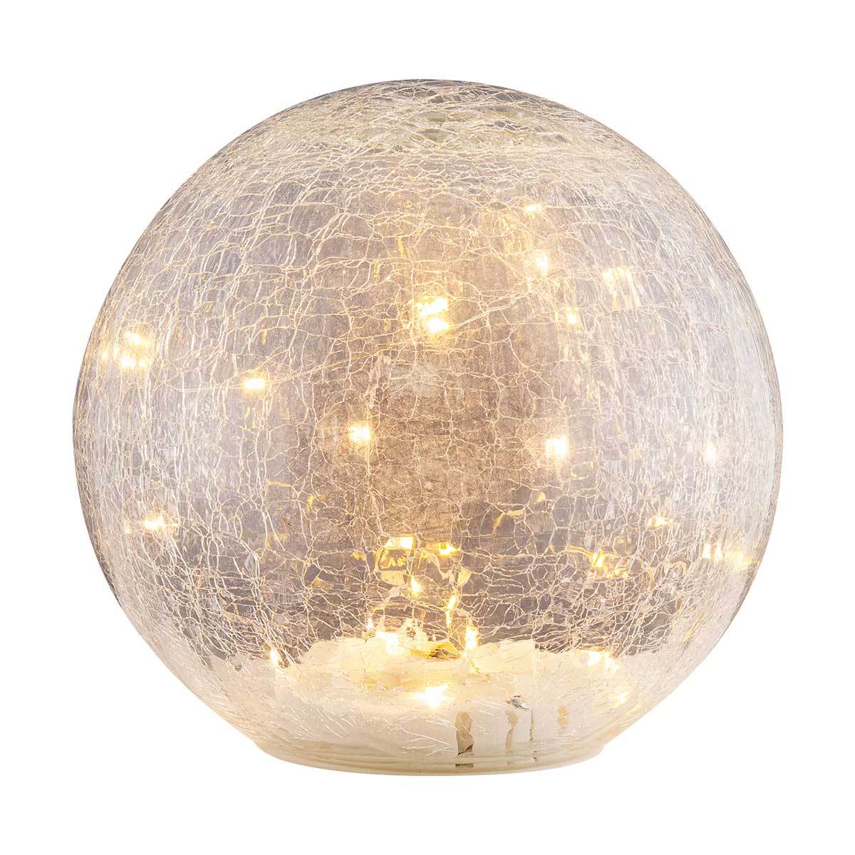 Globe en verre craquelé lumière LED