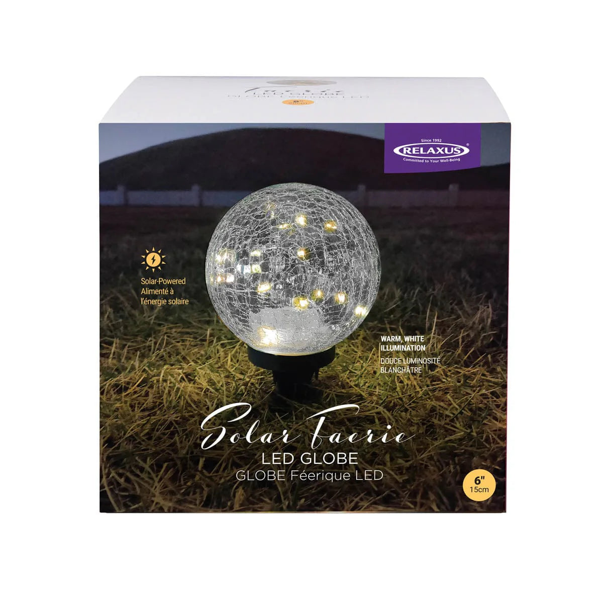 Globe lumineux solaire LED