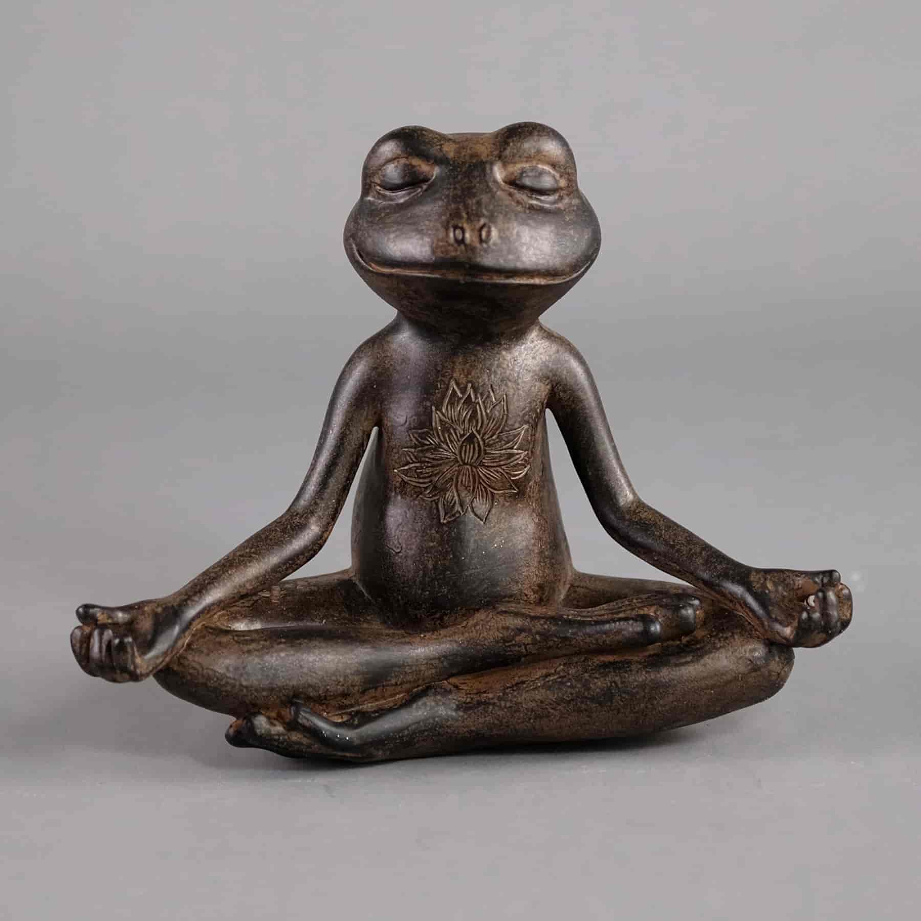 Figurine grenouille yoga