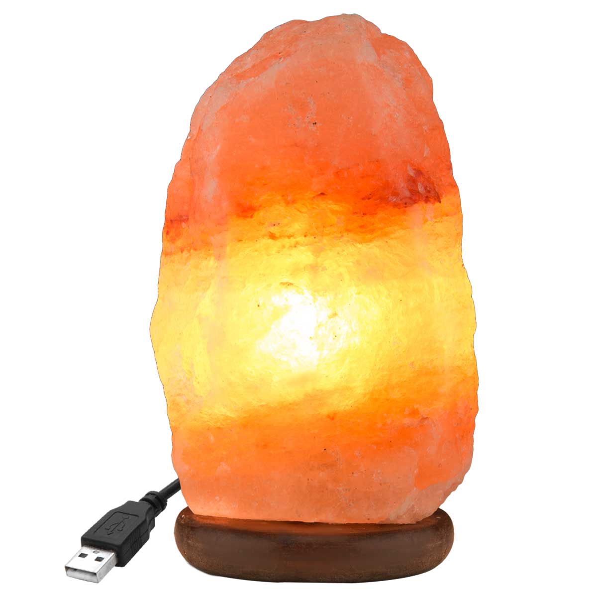 Mini naturel lampe de sel de l'Himalaya avec USB