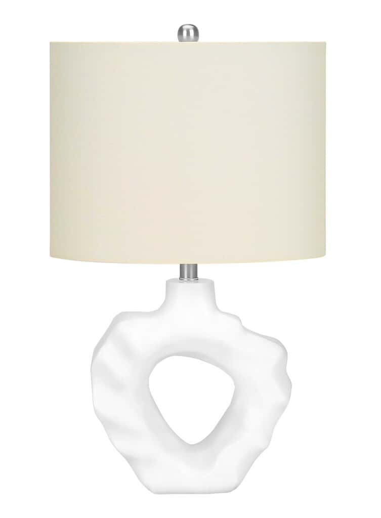 Lampe de table ivoire abat-jour creme