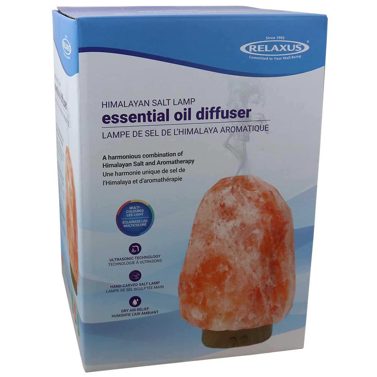 Diffuseur huiles essentielles et lampe de sel d'Himalaya