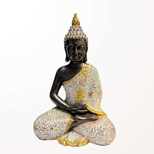 Statue de bouddha en résine ébène