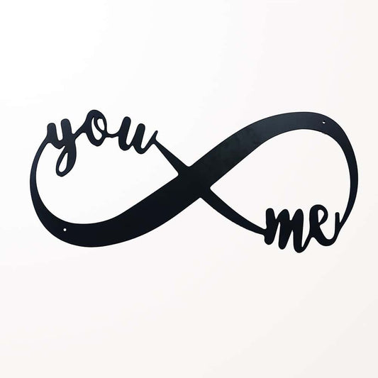 Symbole infini you and me plaque laser