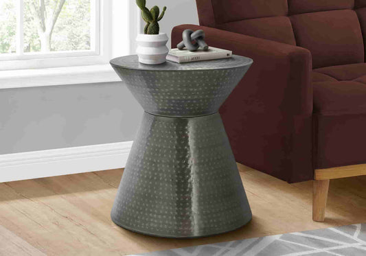 Table d'appoint en métal gris