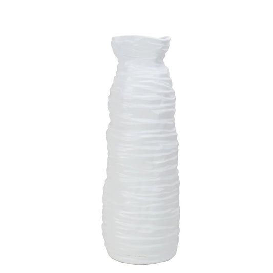 Vase texturé blanc